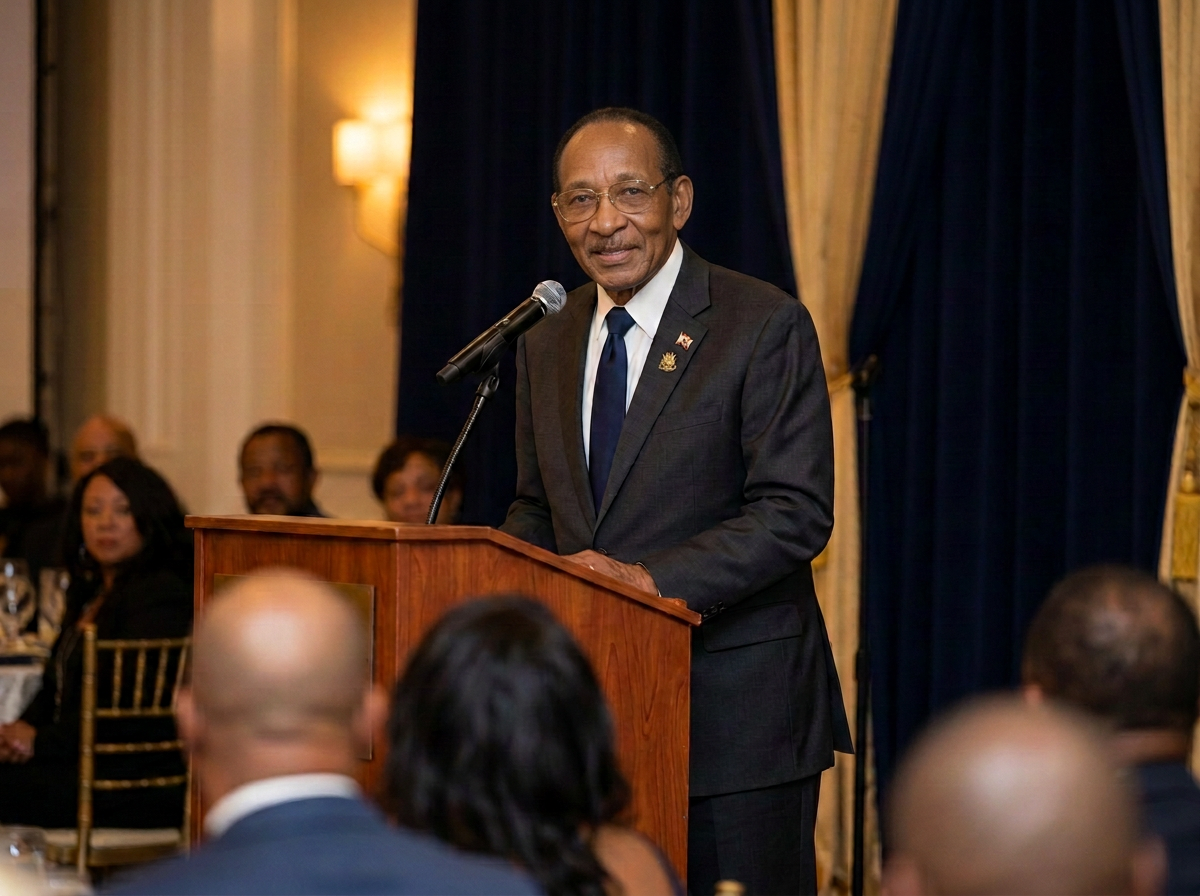 Joe Idlette Jr. speaking at a podium
